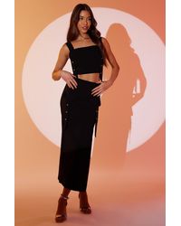 Quiz - Cargo Style Midi Skirt Viscose - Lyst