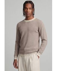 BoohooMAN - Muscle Fit Cotton Blend Tipped Knitted T-Shirt - Lyst