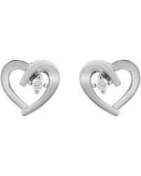 Orphelia - Ladies Embellished 'Mera' 925 Sterling Stud Earrings - Lyst