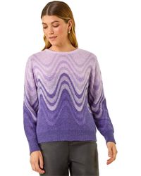 Roman - Metallic Ombre Wave Knit Jumper - Lyst