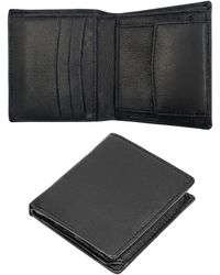 Woodland Leathers - Genuine Leather Rfid Wallet With 6 Card Slots, Id Window & Button Coin Pocket - Lyst