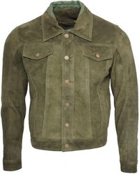 Infinity Leather - Trucker Goat Suede Shirt Jacket - Lyst