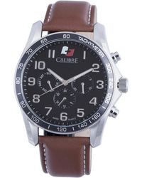Calibre - Buffalo Swiss Made Movement Watch Leather Calfskin Strap Dial - Lyst