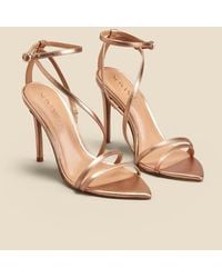 Sosandar - Rose Leather Multi Strap Pointed Toe Stiletto Heel Sandals - Lyst
