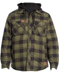 Hard Yakka - Quilted Flannel Shacket Shirt Jacket Cotton - Lyst