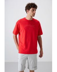 TOMMY LIFE - Oversized Printed Crew Neck T-Shirt - Lyst