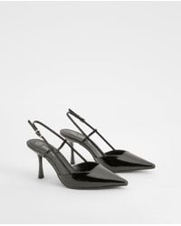 Boohoo - Slingback Box Pointed Court Shoes - Lyst