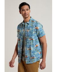 Mountain Warehouse - Tropical Printed Short Sleeve Shirt 100% Cotton Chest Pocket Holiday Top - Lyst