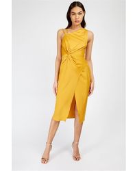 Little Mistress - Asymmetric Neck Maxi Wrap Dress - Lyst