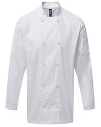 PREMIER - Coolchecker Chef Jacket Met Lange Mouwen (wit) - Lyst