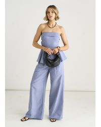 Gini London - Wide Leg Pleat Front Formal Trousers - Lyst