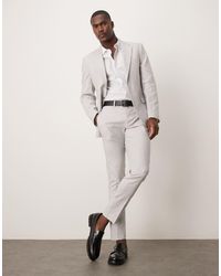 ASOS - Linen Blend Skinny Suit Trousers - Lyst