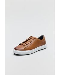 Ben Sherman - Ace Cupsole Leather Tan Trainers - Lyst