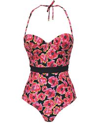 Sock Snob - Ladies Floral Colorful Pattern Swimsuit - Lyst