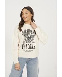 Brave Soul - Acid Wash Graphic Print Sweatshirt - Lyst