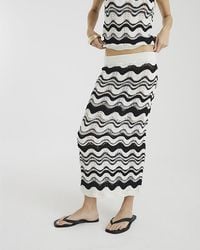River Island - Maxi Skirt Chevron Knit - Lyst