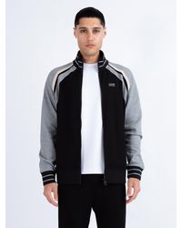 Luke 1977 - Malone Zip Through Textured Sweatshirt - Lyst