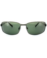 Polaroid - Rectangle Dark Gunmetal Polarized Sunglasses - Lyst