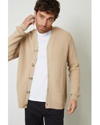 Threadbare - Basket Stitch V-Neck Cardigan Cotton - Lyst