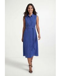 Wallis - Sleeveless Check Organza Shirt Dress - Lyst