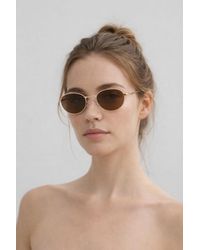 SVNX - Metal Oval Cat Eye Sunglasses - Lyst