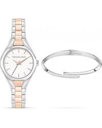 Trussardi - R2453159503 Ladies Metropolitan Watch And Bracelet Gift Set - Lyst