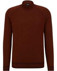 BOSS - Mock Neck Regular Raglan Sweater Top (Medium) - Lyst