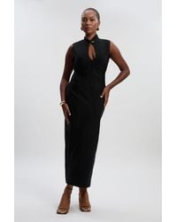 Karen Millen - Plus Size Figure Form Bandage Sleeveless Pencil Knit Maxi Dress - Lyst