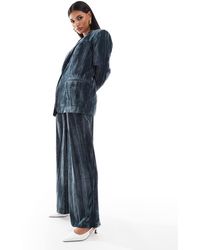 ASOS - Tailored Crinkle Velvet Trousers Co-Ord - Lyst