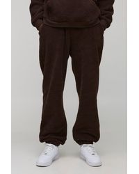 BoohooMAN - Tall Borg Bhm Embroidered Oversized Joggers - Lyst