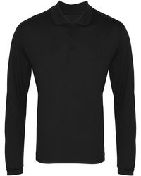 PREMIER - Long Sleeve Coolchecker Pique Polo Shirt - Lyst