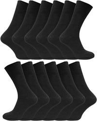 Sock Snob - 12 Pair Multipack 100% Cotton Diabetic Friendly Socks - Lyst
