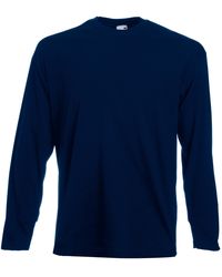 Fruit Of The Loom - Valueweight Crew Neck Long Sleeve T-Shirt - Lyst