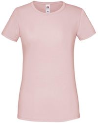 Fruit Of The Loom - Vrouwen/ Iconisch T-shirt (poederroos) - Lyst