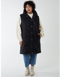 Blue Vanilla - Curve Diamond Quilted Longline Gilet - Lyst