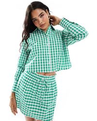 ASOS - Linen Look Crop Shirt Co-Ord - Lyst