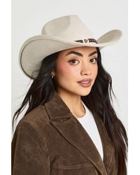 Boohoo - Trim Detail Western Cowboy Hat - Lyst