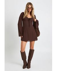 Boohoo - Lace Cup Detail Milkmaid Dress - Lyst