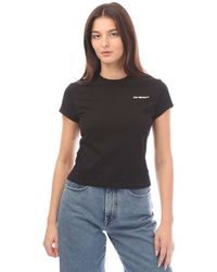 Off-White c/o Virgil Abloh - Dames-t-shirt Off White For All Fitted In Zwart-wit - Lyst