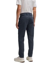 BOSS - Flat Front Solid Patterned Chinos - Lyst