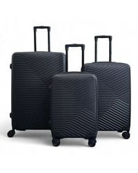 Infinity Leather - Hardshell Suitcase Robust 8 Wheel Cabin Luggage Case Bag Abs - Lyst