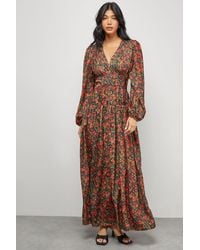 Warehouse - Premium Satin Open Back Maxi Dress - Lyst
