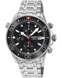 Gevril - Hudson Yards Chronograph Swiss Automatic, 316L Stainless Steel Case, Enamel Dial,316L Bracelet Watch - Lyst