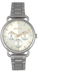 Bertha - Gwen Bracelet Watch W/Day/Date - Lyst
