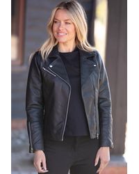 Ashwood Leather - 'Giulia' Ladies Veg Tanned Biker Jacket - Lyst