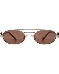 Miu Miu - Oval Pale Mu 54Zs Metal - Lyst