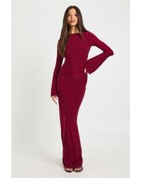 Boohoo - Long Sleeve Twist Front Maxi Dress - Lyst