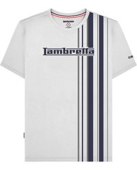 Lambretta - Racing Stripe T-Shirt Cotton - Lyst