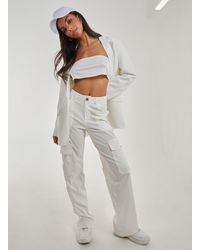 Pink Vanilla - Wide Leg Pocket Cargo Pants - Lyst