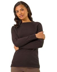 Roman - Plain Soft Crew Neck Jumper - Lyst